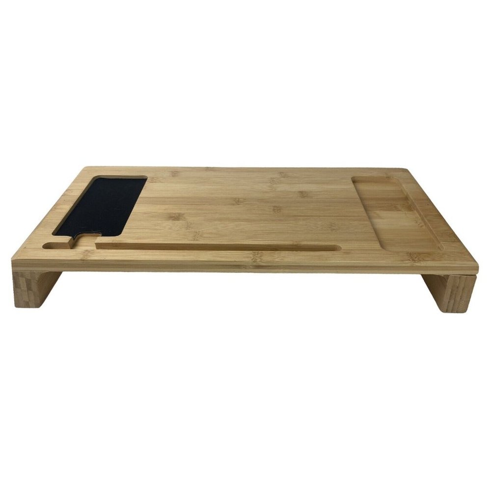 Cortesi Home Mia Natural Bamboo Monitor Stand with Mouse Pad